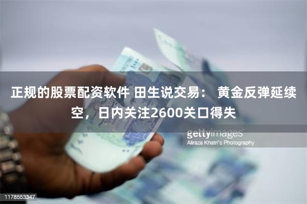 正规的股票配资软件 田生说交易： 黄金反弹延续空，日内关注2600关口得失