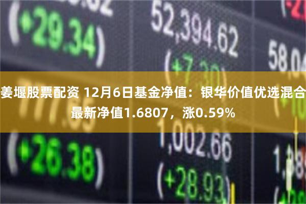 姜堰股票配资 12月6日基金净值：银华价值优选混合最新净值1.6807，涨0.59%